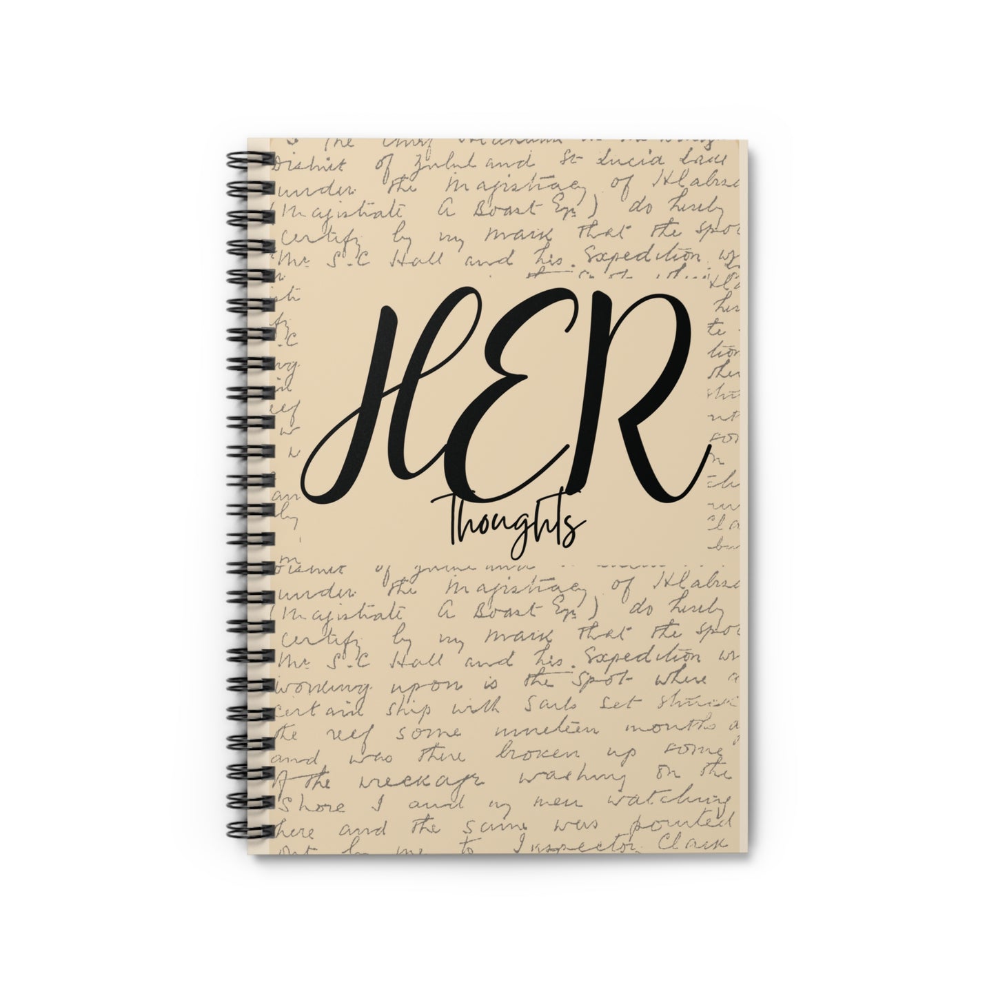 "HER" thoughts spiral notebook