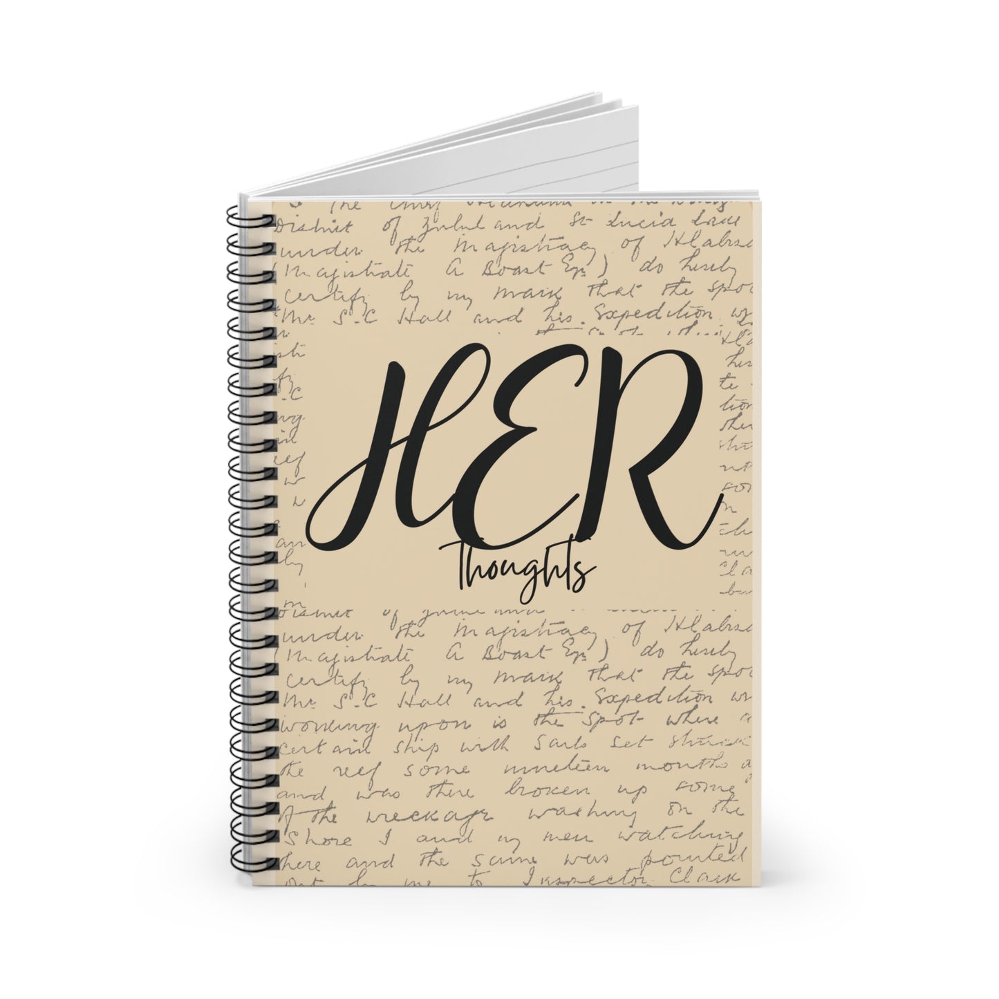 "HER" thoughts spiral notebook