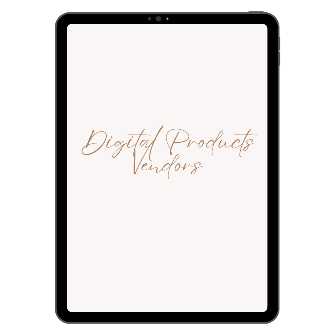 Digital Products- Vendors List