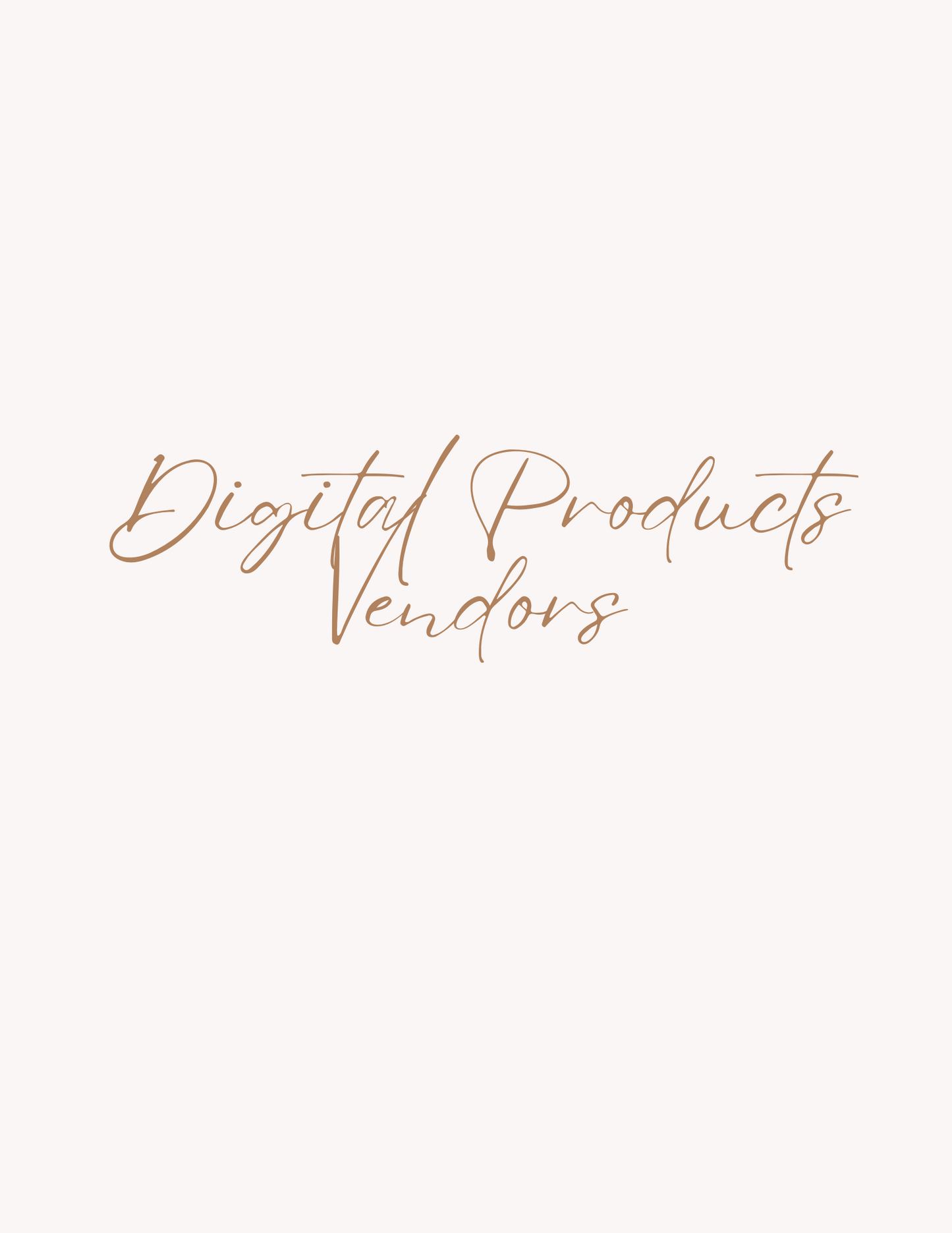 Digital Products- Vendors List